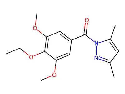 (3,5-Dimethyl-1H-pyrazol-1-yl)(4-ethoxy-3,5-dimethoxyphenyl)methanone structure