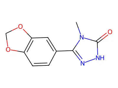 3H-1,2,4-Triazol-3-one, 2,4-dihydro-5-(1,3-benzodioxol-5-yl)-4-methyl- structure