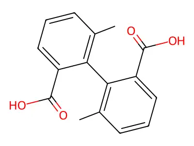 6,6'-Dimethylbiphenyl-2,2'-dicarboxylic acid structure