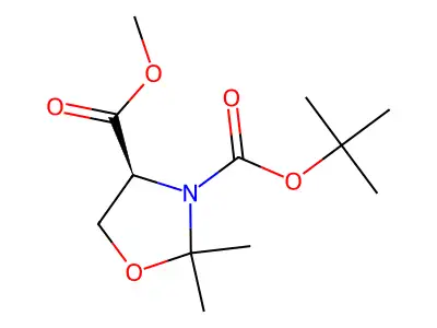 3-tert-Butyl 4-methyl (4S)-2,2-dimethyl-1,3-oxazolidine-3,4-dicarboxylate structure