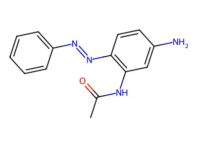 N-{5-amino-2-[(E)-phenyldiazenyl]phenyl}acetamide structure