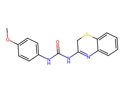 Urea, N-2H-1,4-benzothiazin-3-yl-N'-(4-methoxyphenyl)- structure