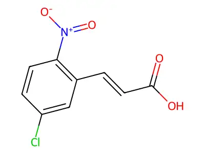 5-Chloro-2-nitrocinnamic acid structure