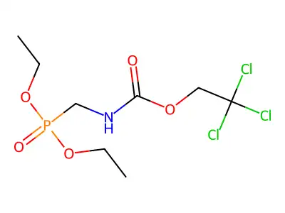 2,2,2-trichloroethyl N-(diethoxyphosphorylmethyl)carbamate structure