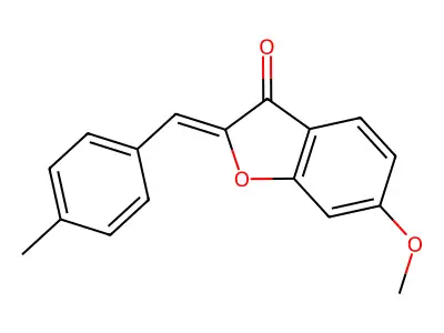 (Z)-6-methoxy-2-(4-methylbenzylidene)benzofuran-3(2H)-one structure
