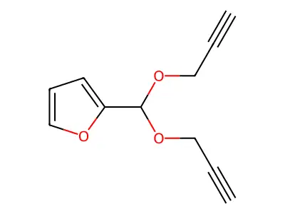 2-[Di(prop-2-ynyloxy)methyl]furan structure