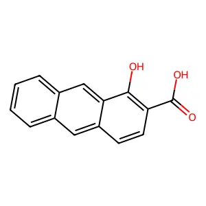 2-Anthracenecarboxylic acid, 1-hydroxy structure