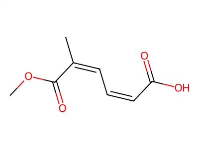 6-Methoxy-5-methyl-6-oxohexa-2,4-dienoic acid structure