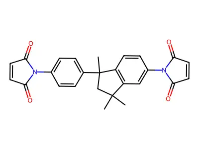 1-{1-[4-(2,5-Dioxopyrrolidin-1-yl)phenyl]-1,3,3-trimethyl-2,3-dihydro-1H-inden-5-yl}pyrrolidine-2,5-dione structure