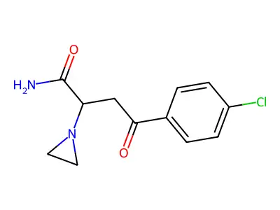 2-(Aziridin-1-yl)-4-(4-chlorophenyl)-4-oxobutanimidic acid structure
