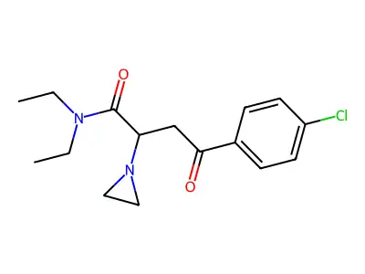 2-(Aziridin-1-yl)-4-(4-chlorophenyl)-N,N-diethyl-4-oxobutanamide structure