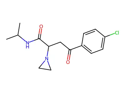 1-Aziridineacetamide, alpha-(2-(4-chlorophenyl)-2-oxoethyl)-N-(1-methylethyl)- structure
