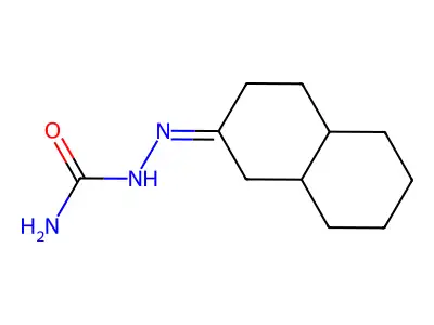 (2Z)-2-(Octahydro-2(1H)-naphthalenylidene)hydrazinecarboxamide structure