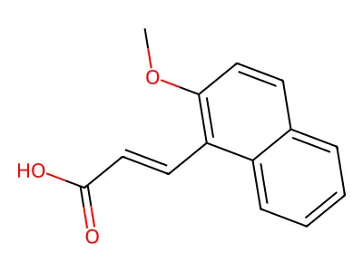 2-Propenoic acid, 3-(2-methoxy-1-naphthalenyl)- structure