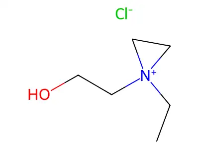 1-Ethyl-1-(2-hydroxyethyl)aziridin-1-ium chloride structure