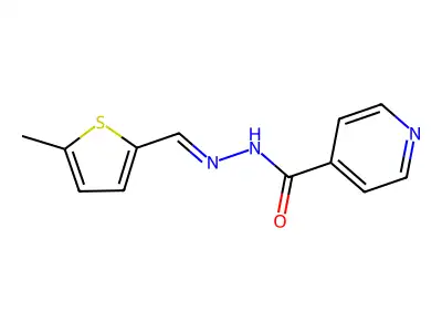 N'-[(5-methyl-2-thienyl)methylene]isonicotinohydrazide structure