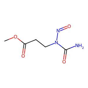 beta-Alanine, N-(aminocarbonyl)-N-nitroso-, methyl ester structure