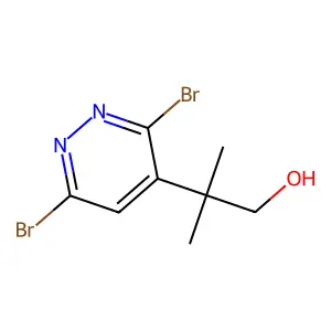 4-Pyridazineethanol, 3,6-dibromo-beta,beta-dimethyl- structure