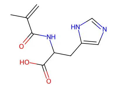 3-(1H-imidazol-5-yl)-2-(2-methylprop-2-enoylamino)propanoic acid structure