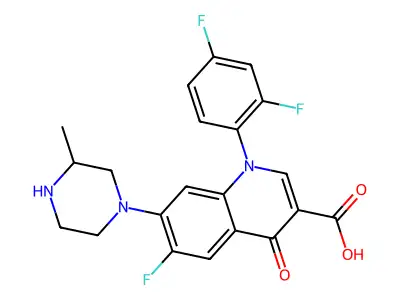 Temafloxacin structure