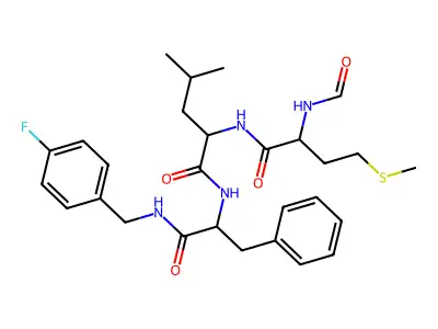 N-Formyl-Met-Leu-Phe-p-fluorobenzylamide structure