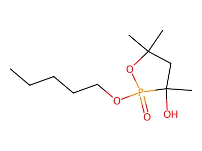 3-Hydroxy-3,5,5-trimethyl-2-(pentyloxy)-1,2lambda~5~-oxaphospholan-2-one structure