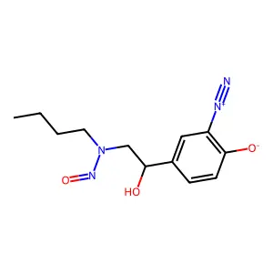 (S)-4-(2-(Butylnitrosoamino)-1-hydroxyethyl)-6-diazo-2,4-cyclohexadien-1-one structure
