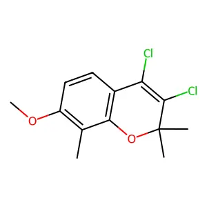 2H-1-Benzopyran, 3,4-dichloro-7-methoxy-2,2,8-trimethyl- structure