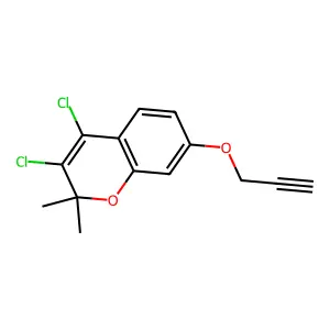 7-Propargyloxy-3,4-dichloro-2,2-dimethylchromene structure