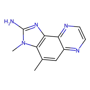 3H-Imidazo(4,5-f)quinoxalin-2-amine, 3,4-dimethyl- structure