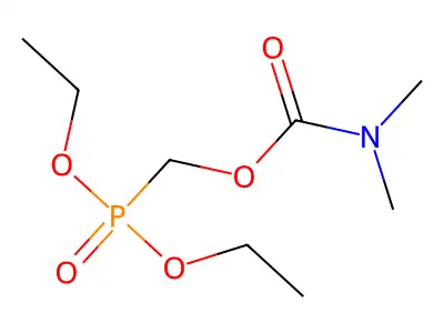 Carbamic acid, dimethyl-, ester with diethyl (hydroxymethyl)phosphonate structure