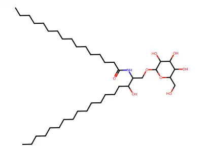 N-Palmitoyl-DL-dihydrogalactocerebroside structure
