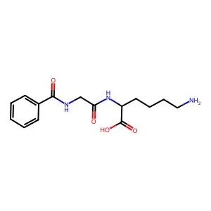 n-Benzoylglycyllysine structure