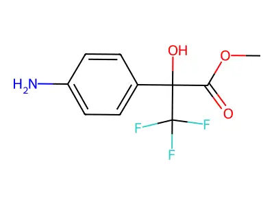 Methyl 4-amino-alpha-hydroxy-alpha-(trifluoromethyl)benzeneacetate structure