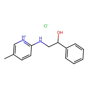 Benzyl alcohol, alpha-((5-methyl-2-pyridylamino)methyl)-, hydrochloride structure