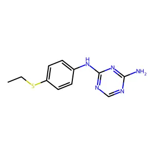s-Triazine, 2-amino-4-(p-(ethylthio)anilino)- structure