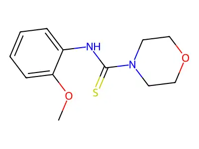 N-(2-methoxyphenyl)morpholine-4-carbothioamide structure