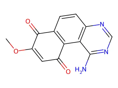 1-Amino-8-methoxybenzo[f]quinazoline-7,10-dione structure