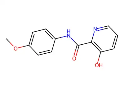 3-hydroxy-N-(4-methoxyphenyl)pyridine-2-carboxamide structure