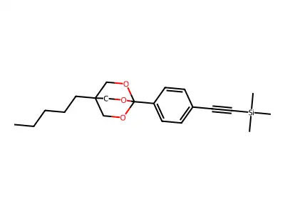 Silane, ((4-(4-pentyl-2,6,7-trioxabicyclo(2.2.2)oct-1-yl)phenyl)ethynyl)trimethyl- structure