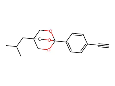 2,6,7-Trioxabicyclo(2.2.2)octane, 1-(4-ethynylphenyl)-4-(2-methylpropyl)- structure