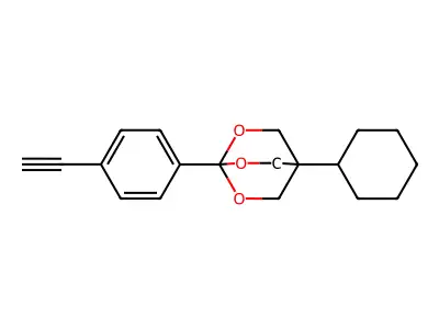 2,6,7-Trioxabicyclo(2.2.2)octane, 4-cyclohexyl-1-(4-ethylnylphenyl)- structure