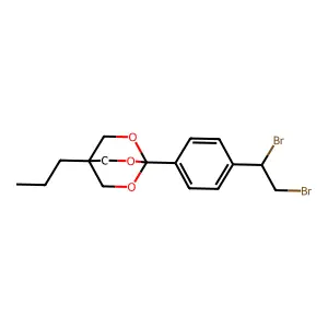 2,6,7-Trioxabicyclo(2.2.2)octane, 1-(4-(1,2-dibromoethyl)phenyl)-4-propyl- structure