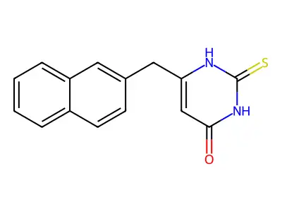 4(1H)-Pyrimidinone, 2,3-dihydro-6-(2-naphthalenylmethyl)-2-thioxo- structure