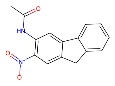 N-(2-nitro-9H-fluoren-3-yl)acetamide structure