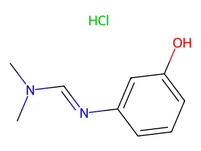 m-Dimethylaminomethyleneiminophenol hydrochloride structure