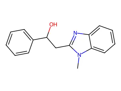 2-(1-Methylbenzimidazol-2-yl)-1-phenylethanol structure