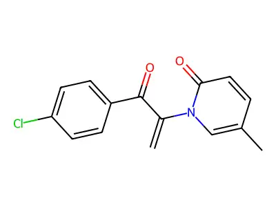 2(1H)-Pyridinone, 1-(1-(4-chlorobenzoyl)ethenyl)-5-methyl- structure