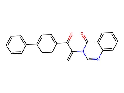 4(3H)-Quinazolinone, 3-(1-((1,1'-biphenyl)-4-ylcarbonyl)ethenyl)- structure