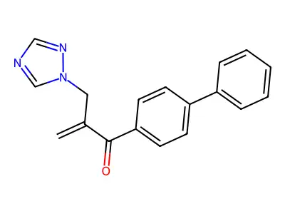 2-Propen-1-one, 1-(1,1'-biphenyl)-4-yl-2-(1H-1,2,4-triazol-1-ylmethyl)- structure